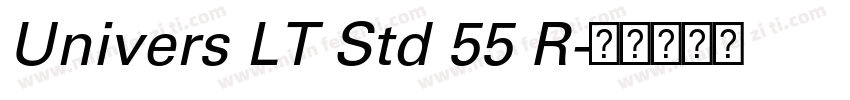 Univers LT Std 55 R字体转换